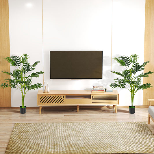 1.2M Artificial Palm Paradise Plant Large Fake Potted Tree Set of 2