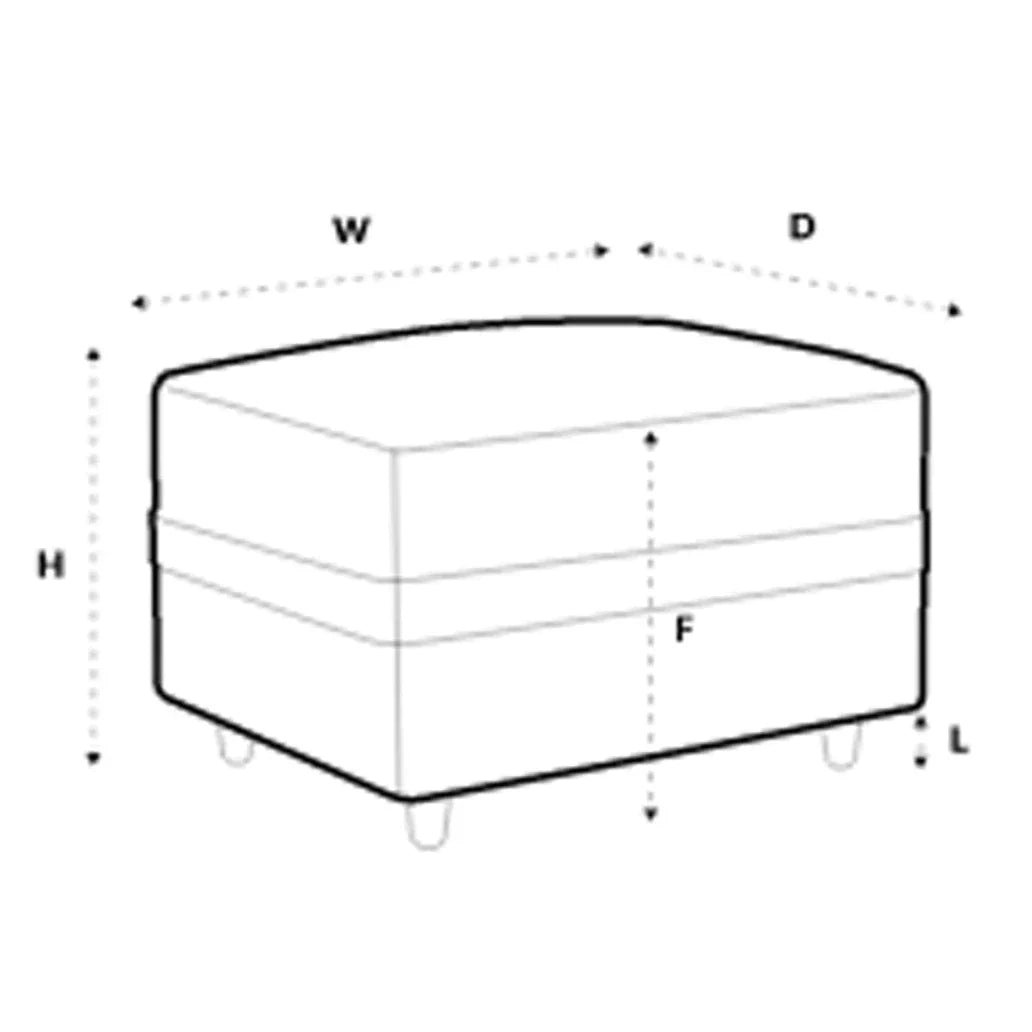 Chic Velvet Footstool - Dark Grey