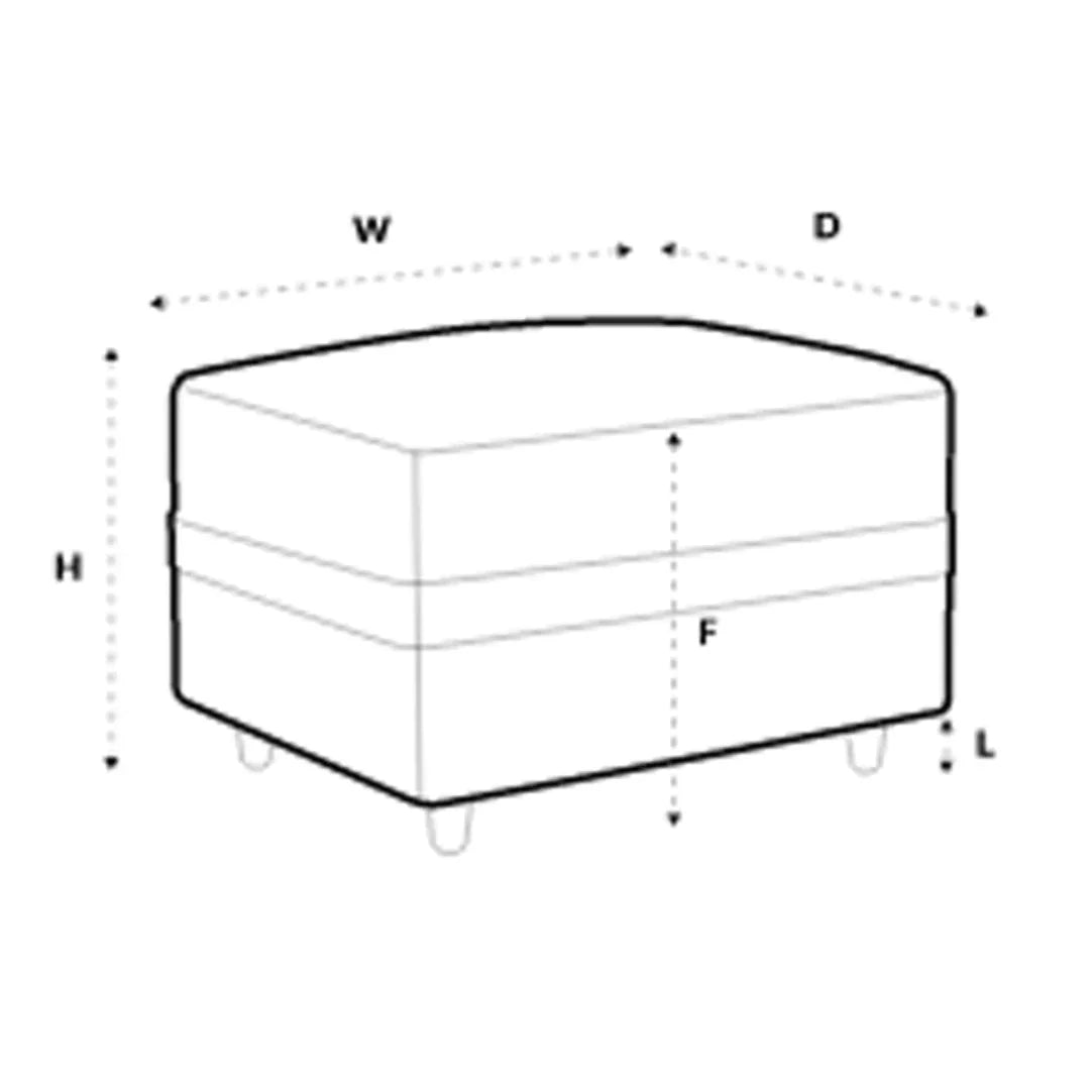 Chic Velvet Footstool - Silver