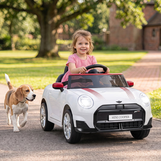 12V Electric Kids Ride on Car BMW MINI Licensed with Remote Control-White