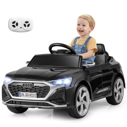 12V Kids Ride On Car with Remote Control and 4 Wheels Suspension-Black