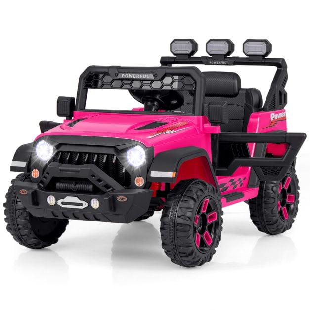 12V Kids Ride on Truck with Remote Control and Wireless Connection-Pink