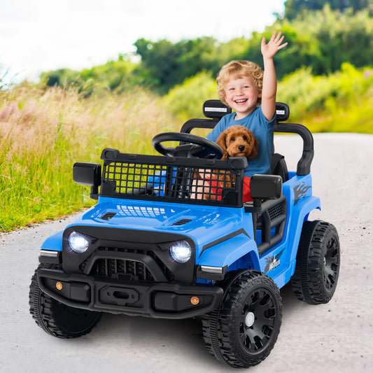 12V Kids Ride on Truck Car with Remote Control for Kid Over 3 Years Old-Navy