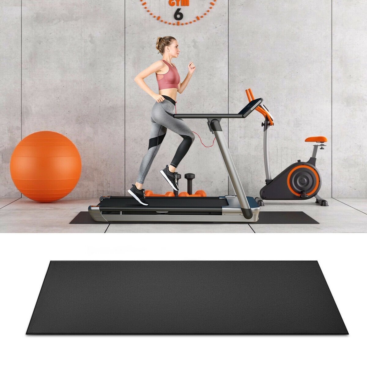 199cm Waterproof Treadmill Mat to Protect Hard Floors or Carpets