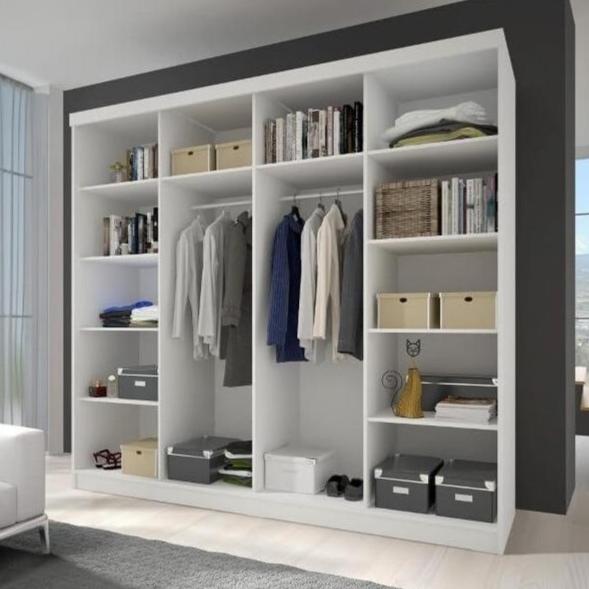 Multi 32 Sliding Mirror Door Wardrobe 233cm