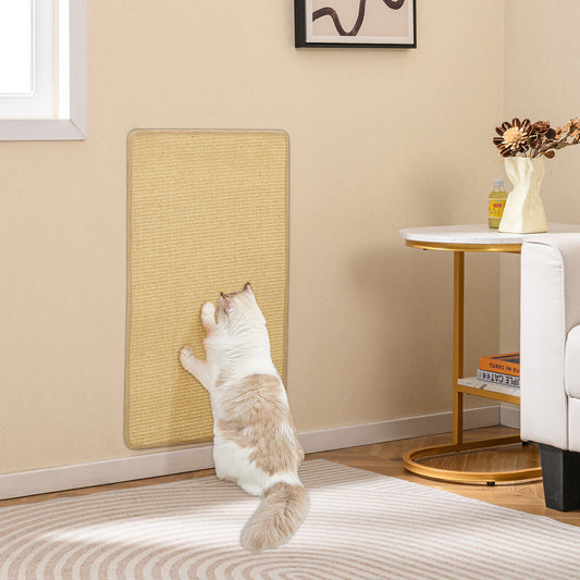 2-Piece Cat Scratcher Mat Set 80 x 50 cm Natural Sisal Pads