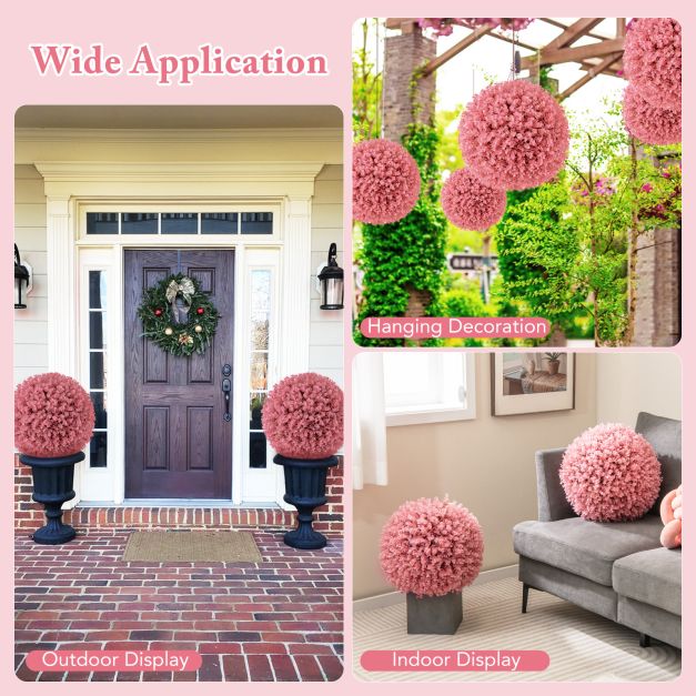 Faux Eucalyptus Decorative Balls with7 Layers Leaves UV Protected