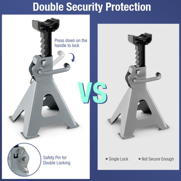 2 Tons Heavy-duty Steel High Lift Jack Stands