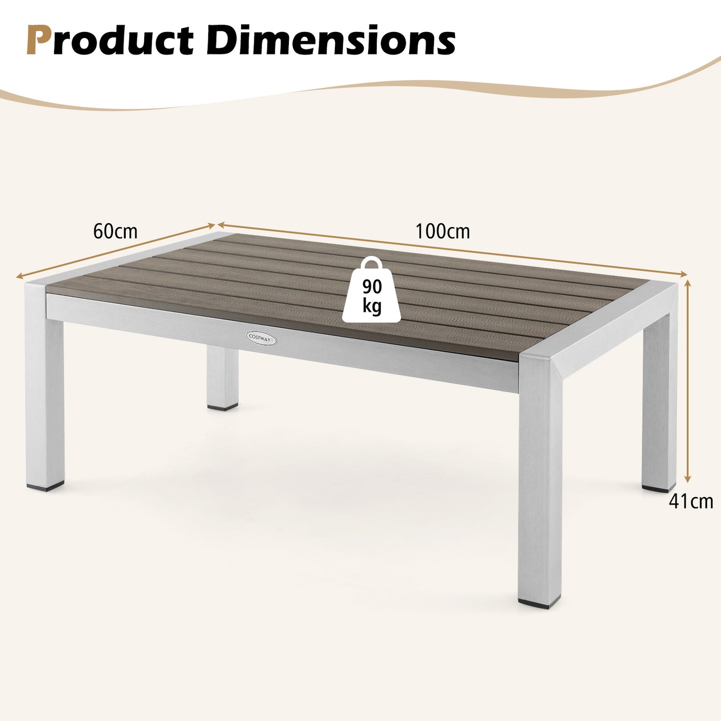3-Piece Aluminum Patio Set with Cushions for Garden Backyard Poolside-Grey