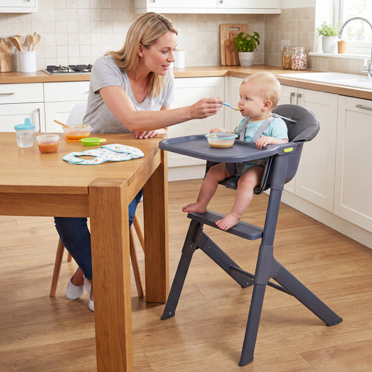 3-in-1 Baby High Chair with Detachable Tray & Safety Belt for 6-36 Months-Grey
