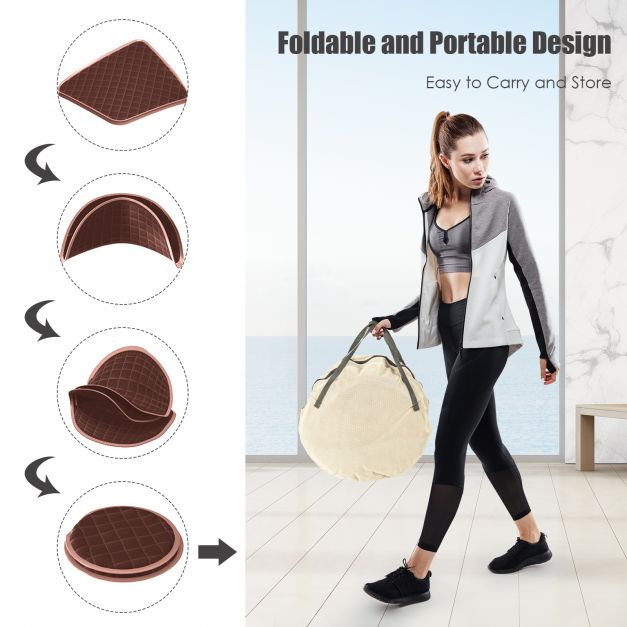 3L Folding Personal Spa Steam Pot with Chair-Brown