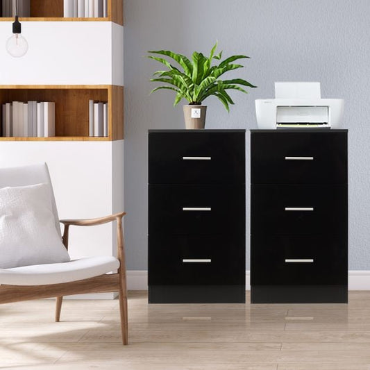 Set of 2x office cabinet with 3 drawers