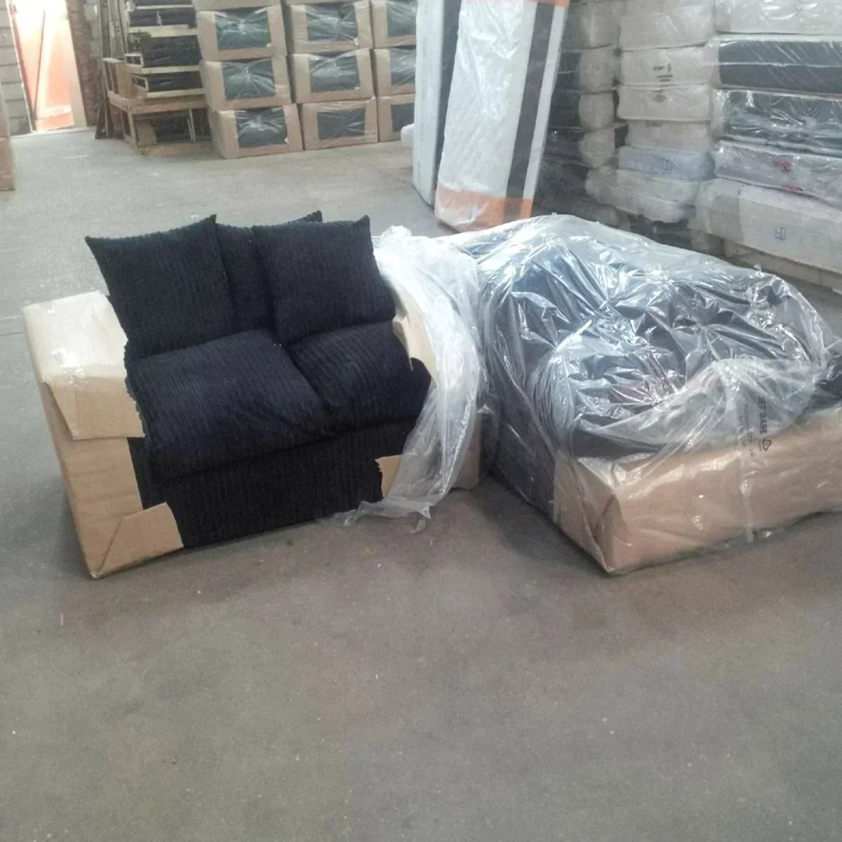 Jamba Double Padded Fabric Cream Corner Sofa - 6 Colours Available