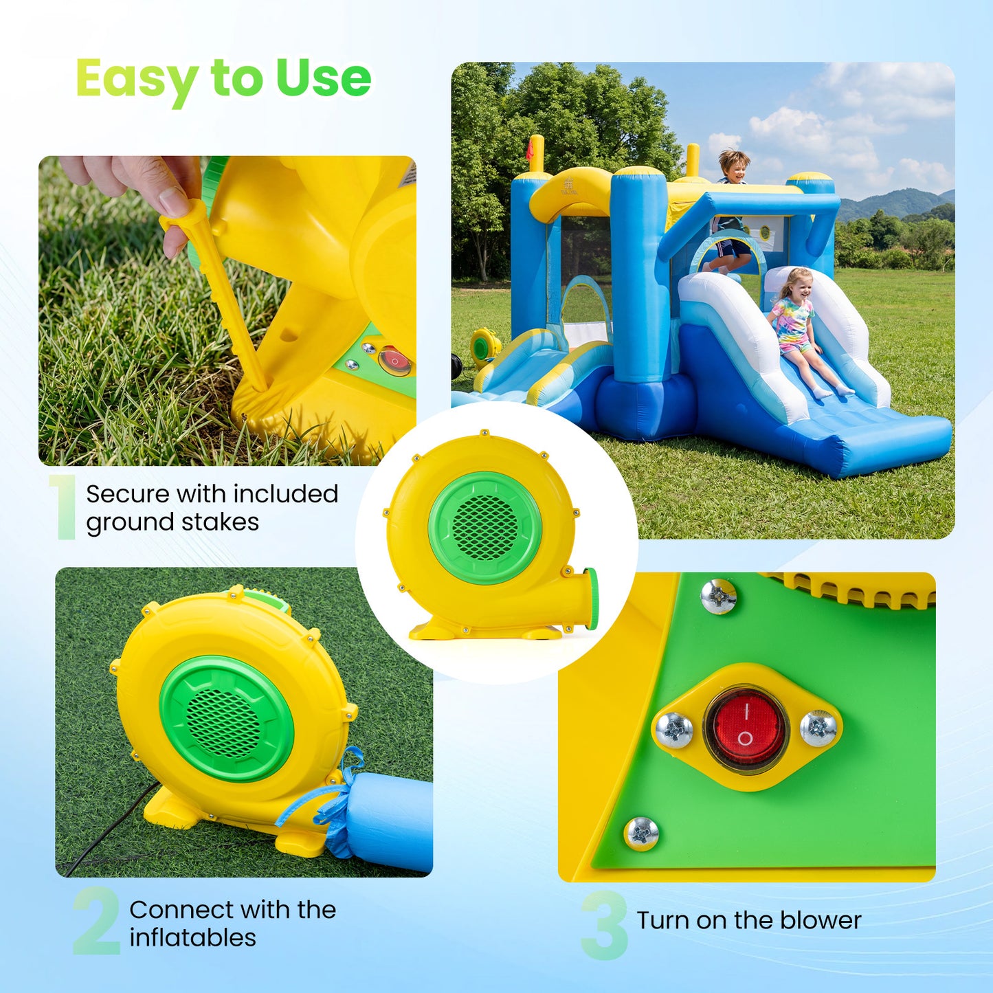 550W Bounce House Air Blower with Handle