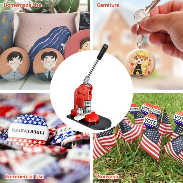 Badge Maker Pin Button Machine 25mm 1000 Cutter Kits