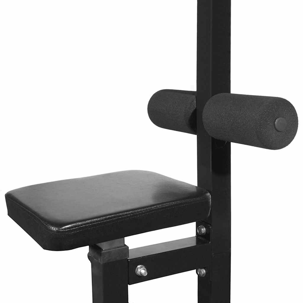 vidaXL Power Tower with Barbell and Dumbbell Set 60,5 kg 6