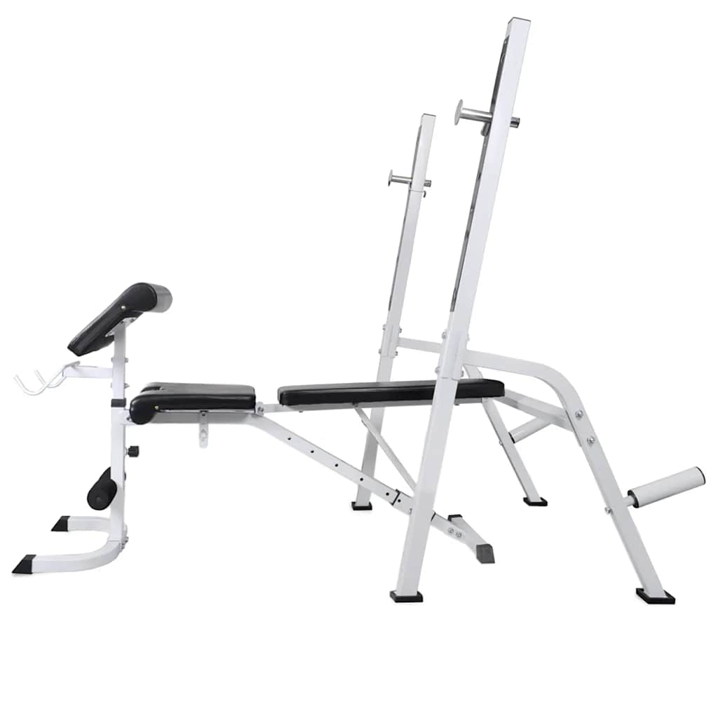 vidaXL Workout Bench with Weight Rack, Barbell and Dumbbell Set 60,5kg 6