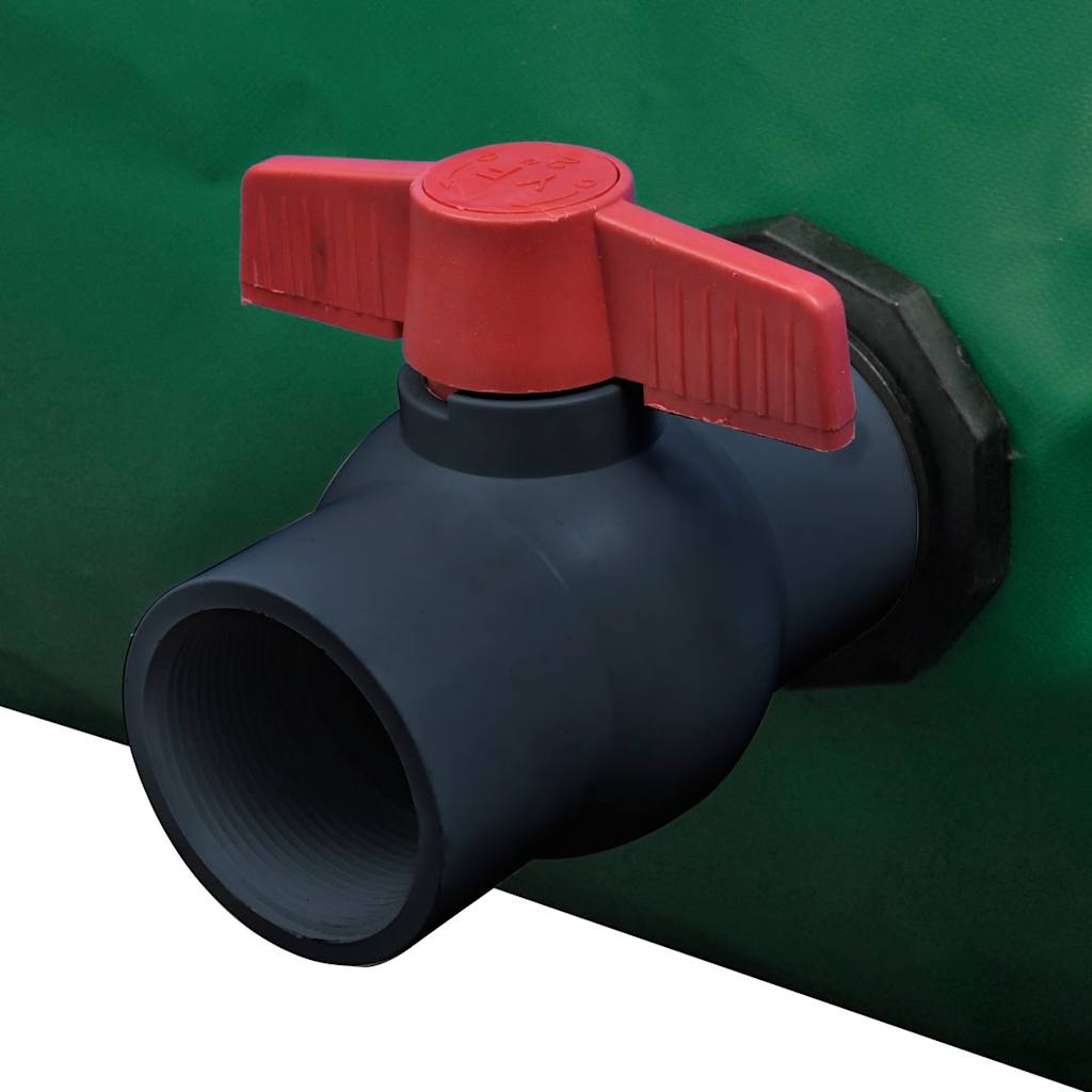 Water Tank with Tap Foldable PVC Green 3000 l