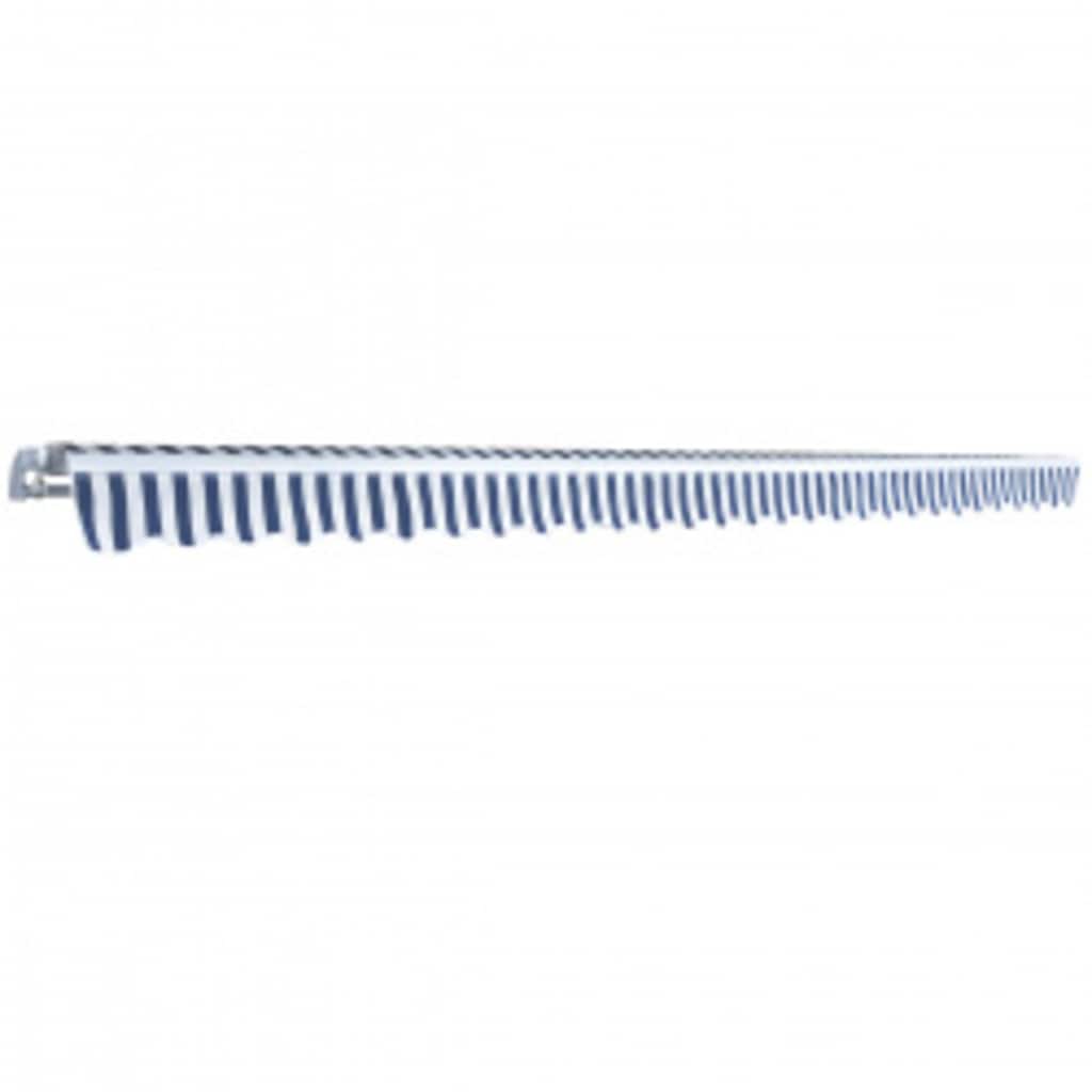 vidaXL Folding Awning Manual Operated 600 cm Blue/White 6