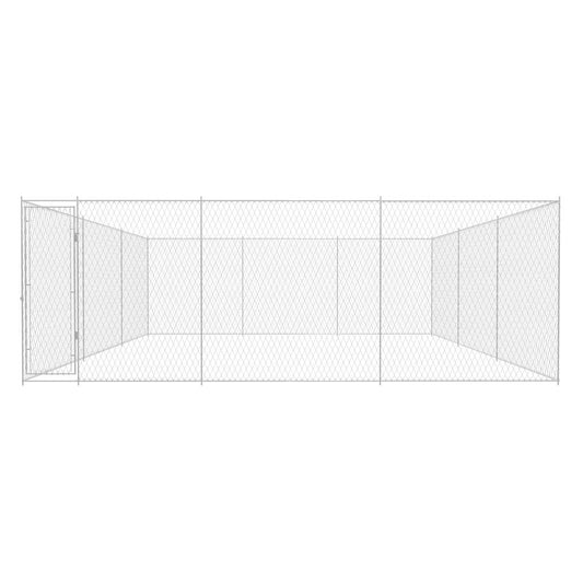 vidaXL Outdoor Dog Kennel Galvanised Steel 570x570x185 cm 2