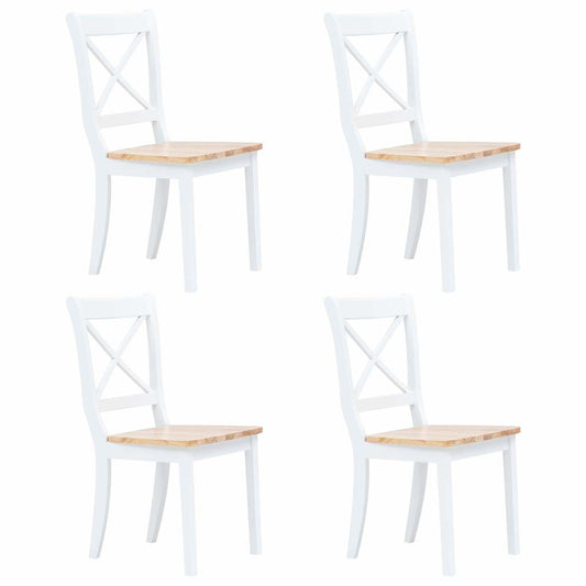 vidaXL Dining Set | White and brown 2