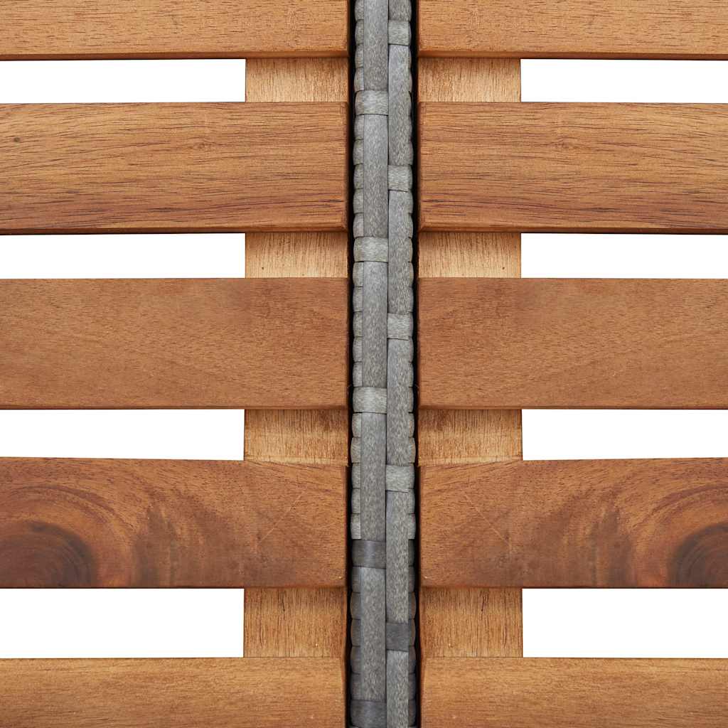 vidaXL Spa Surround | Grey | PE rattan, powder-coated steel, solid acacia wood 6