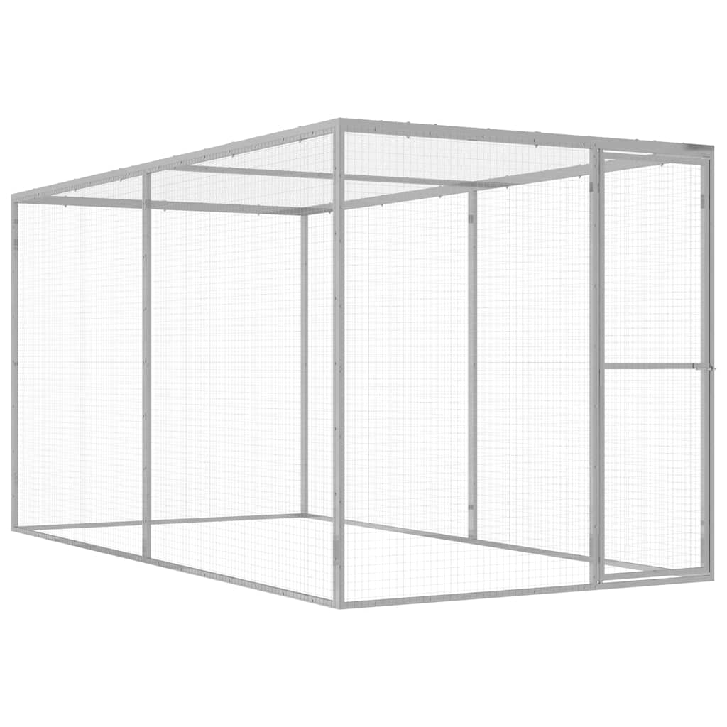 vidaXL Cat Cage Galvanised Steel