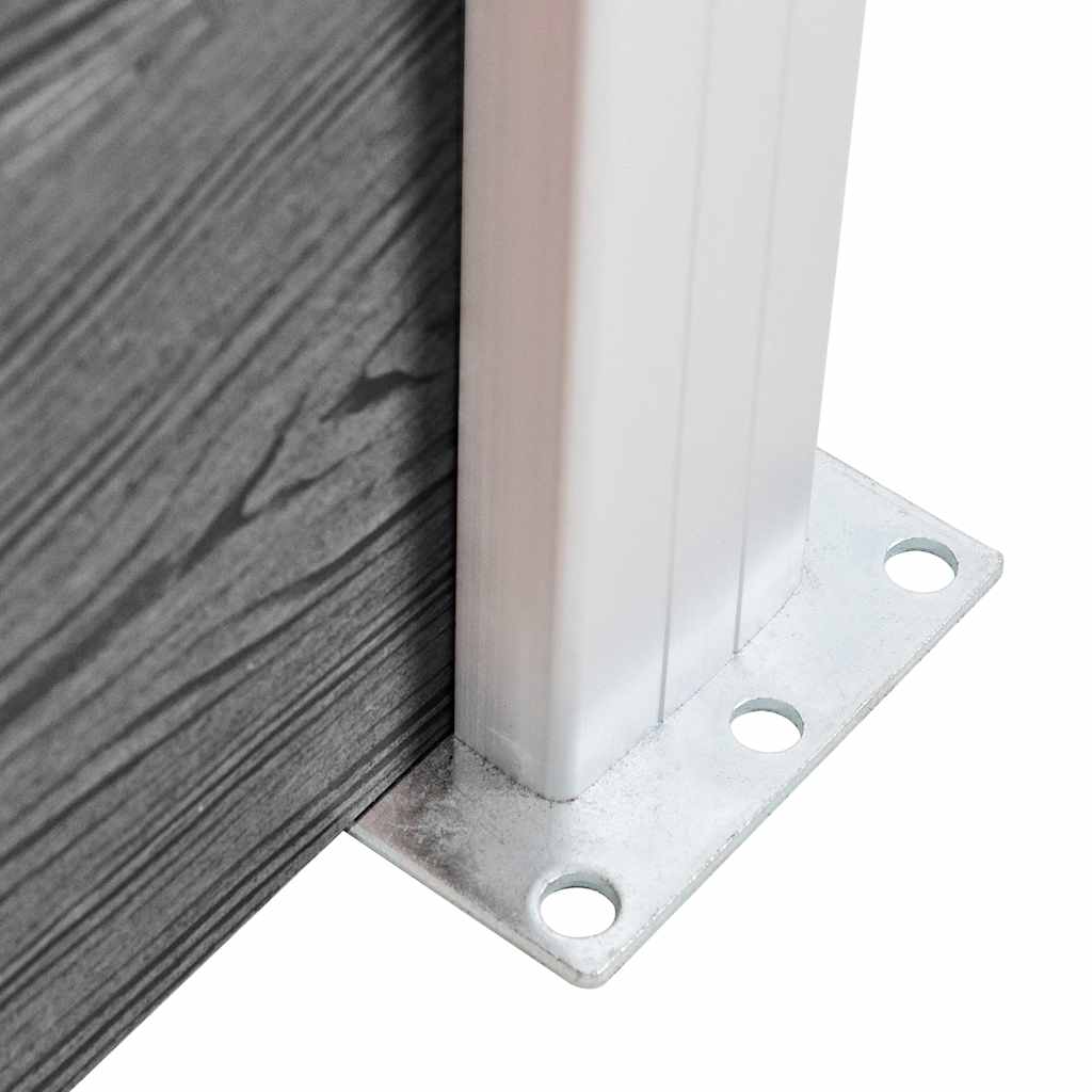 vidaXL Garden Fence WPC 526x186 cm Grey 6