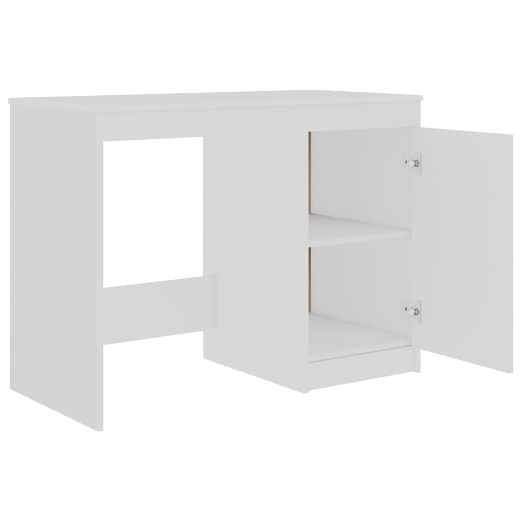 Desk 140x50x76 cm Engineered Wood White