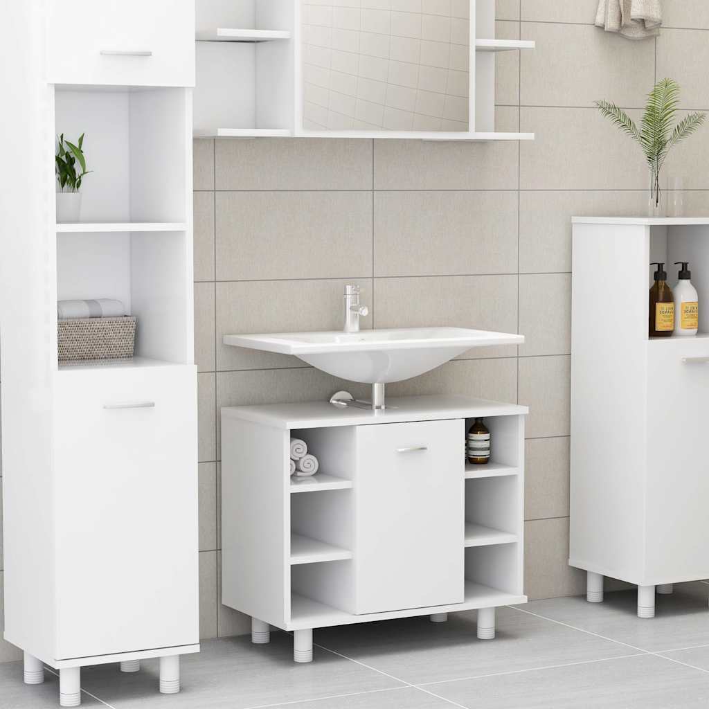 Bathroom Cabinet 60x32x53,5 cm Engineered Wood White