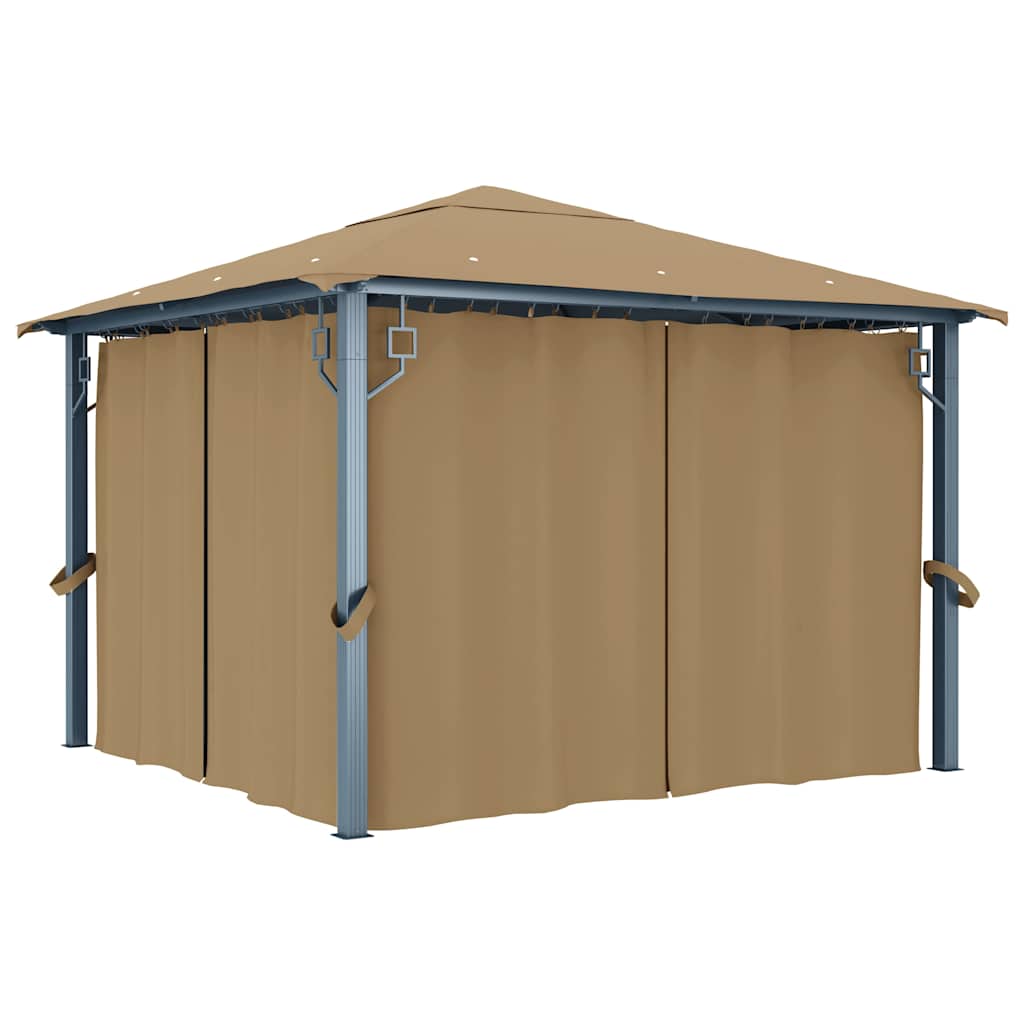 vidaXL Gazebo with Curtain Aluminium