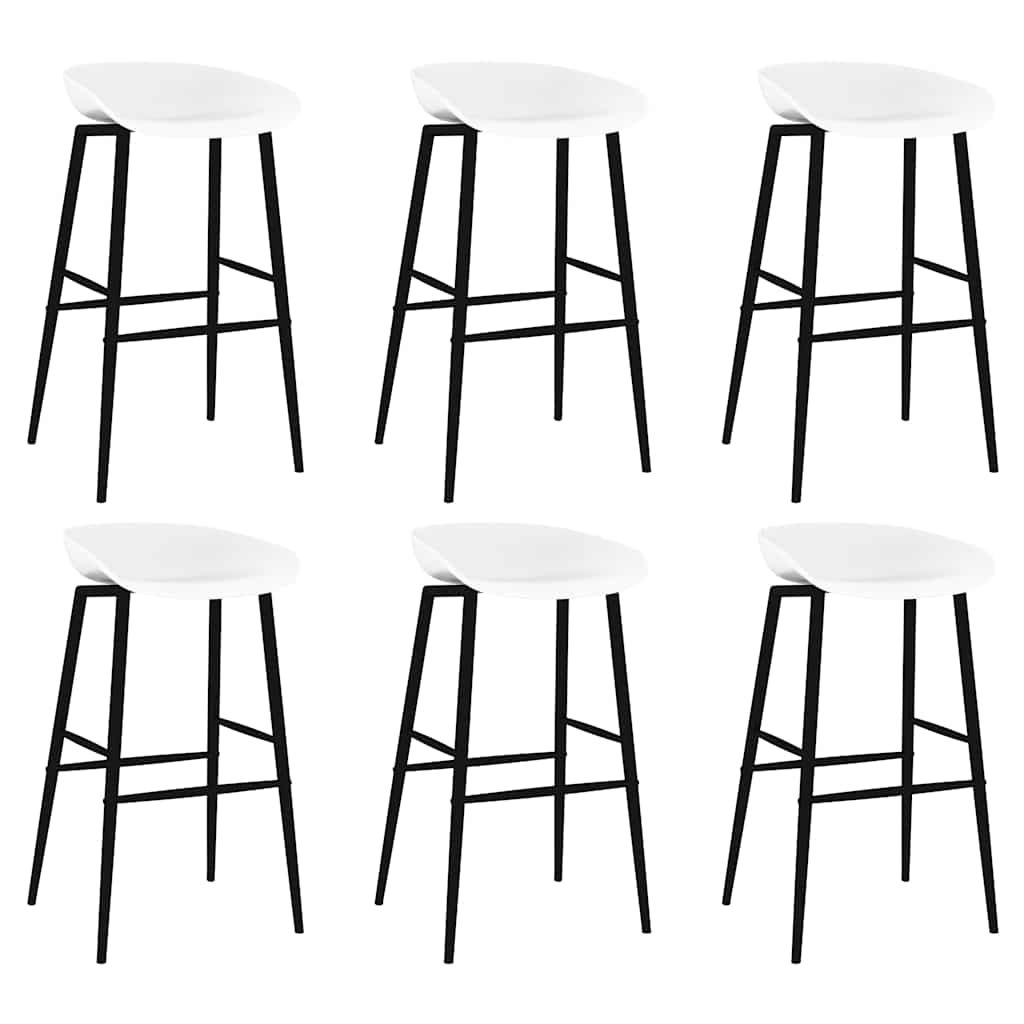 vidaXL 7 Piece Bar Set White 6