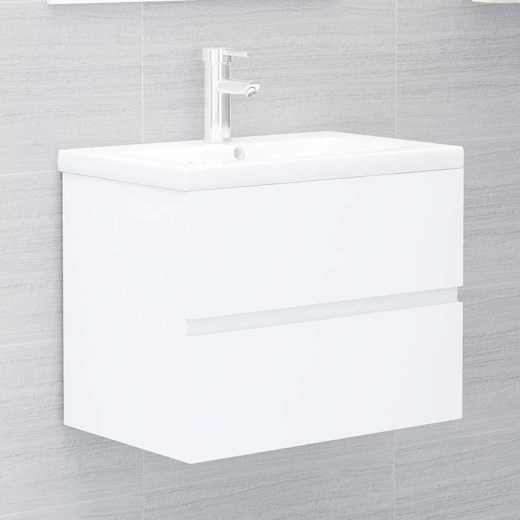 Sink Cabinet 60x38.5x45 cm Engineered Wood White