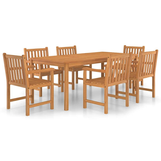 vidaXL 7 Piece Garden Dining Set 200x100 cm Solid Teak Wood 2