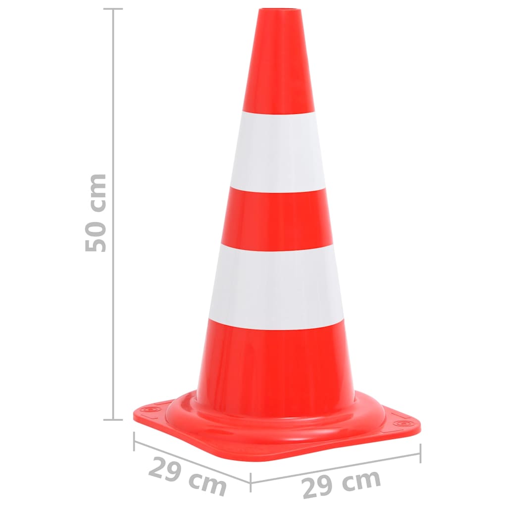 Reflective Traffic Cones Red and White 50 cm Without chain 20