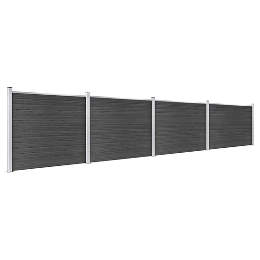 vidaXL Fence Panel Set WPC 699x146 cm Grey 2