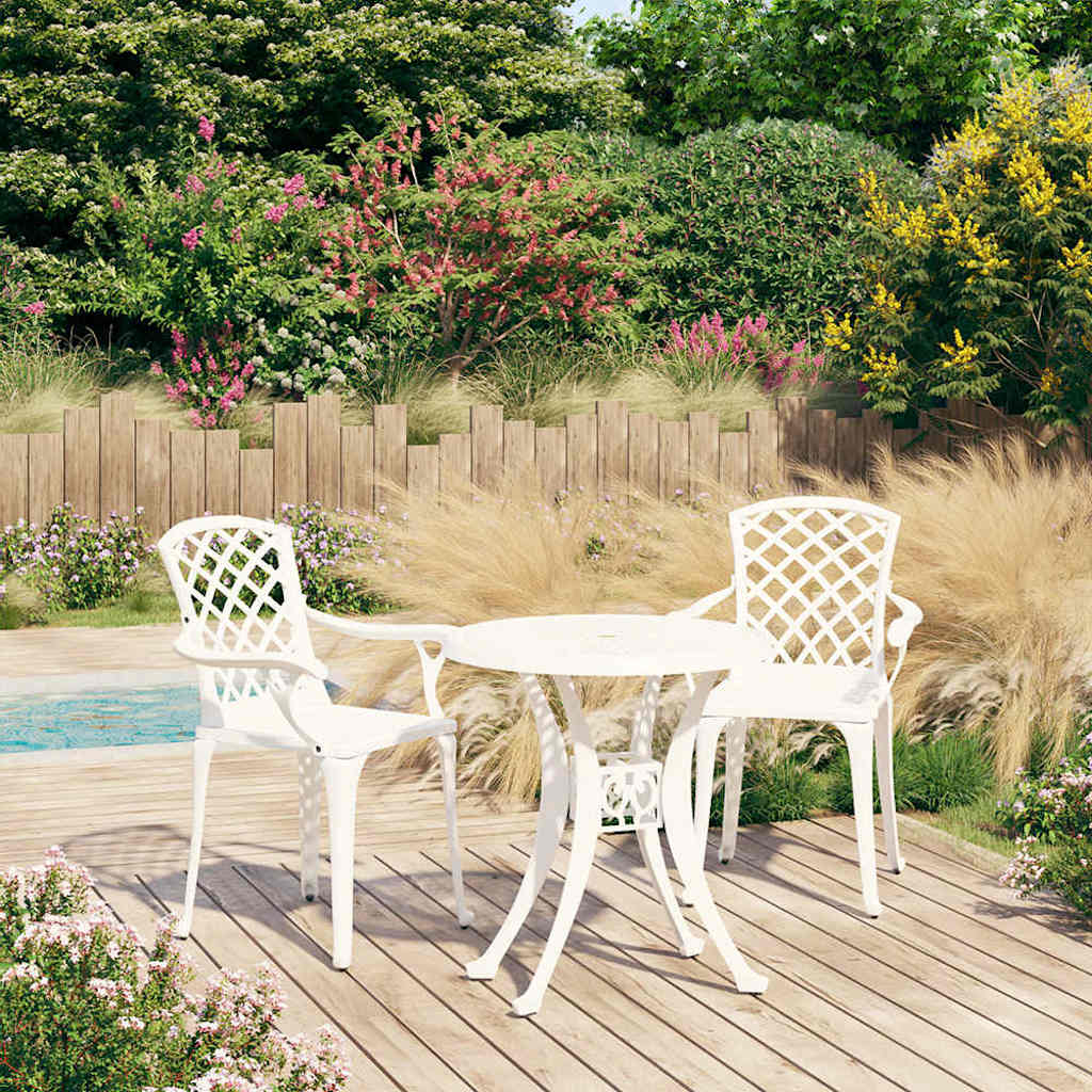 vidaXL 3 Piece Bistro Set Cast Aluminium