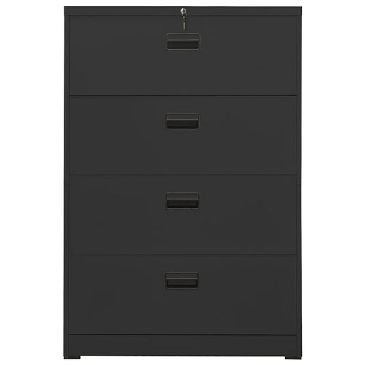 vidaXL Filing Cabinet | Anthracite | Steel | Large | Ball-Bearing 2