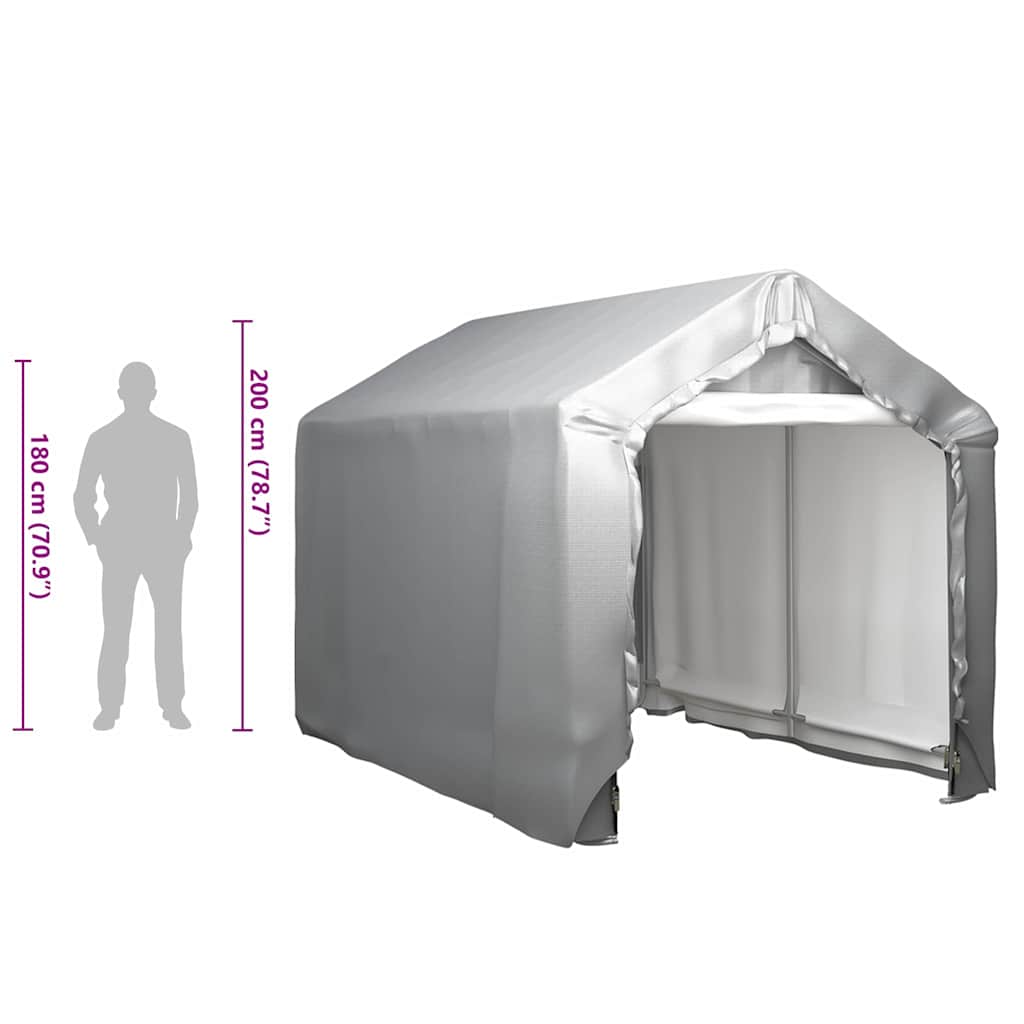 vidaXL Storage Tent 180x300 cm Steel Grey 6