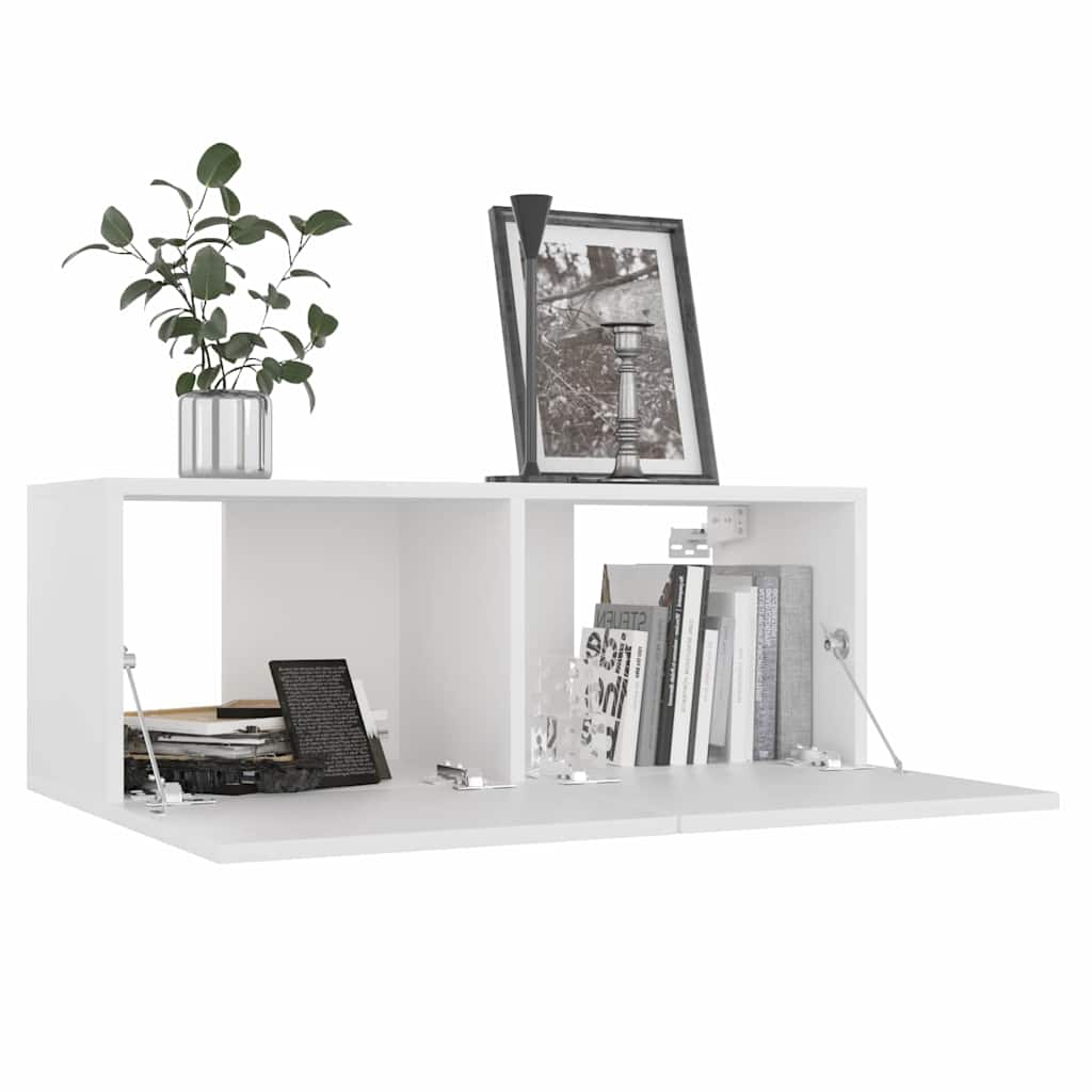 4 Piece TV Cabinet Set 80x30x30 cm Engineered Wood White