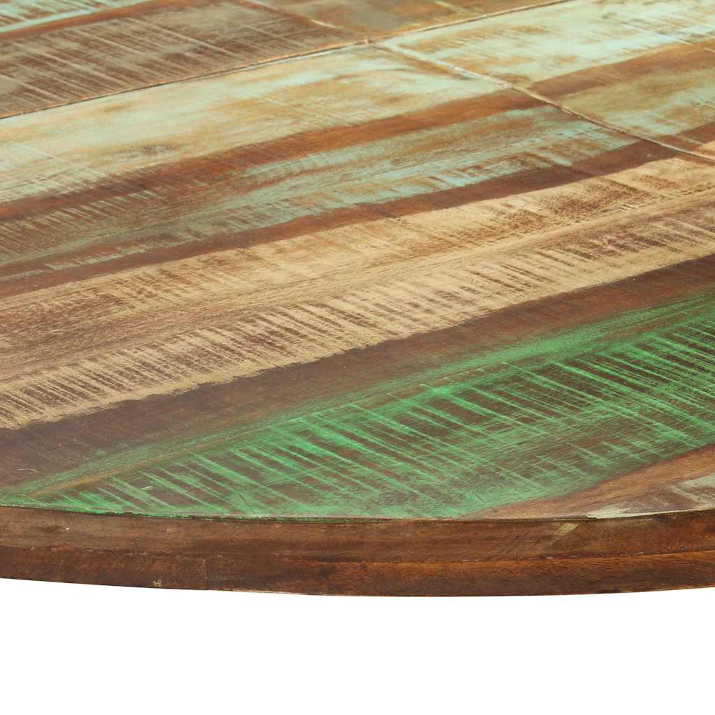 vidaXL Dining Table | Multicolour | Reclaimed wood, iron | 150 cm diameter 6