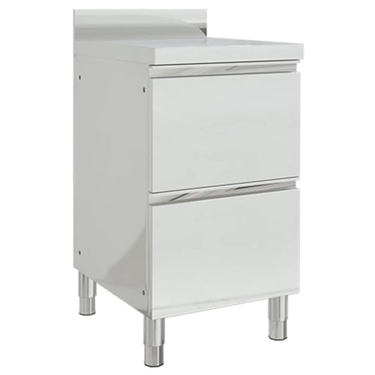 vidaXL Commercial Kitchen Cabinets 2 pcs Stainless Steel 2