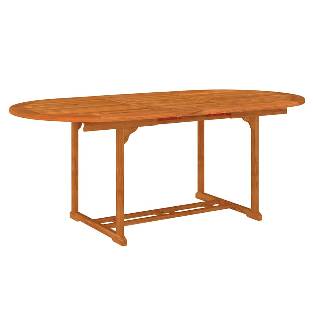 7 Piece Garden Dining Set Solid Wood Eucalyptus 6