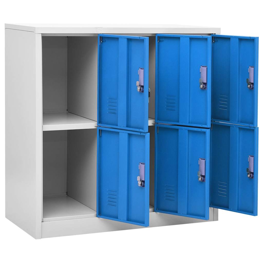 vidaXL Locker Cabinets 5 pcs Light Grey and Blue 90x45x92,5 cm Steel 6