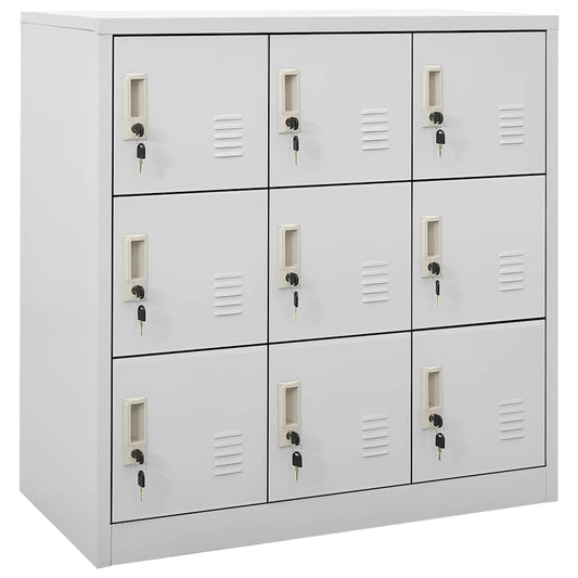 vidaXL Locker Cabinets 5 pcs Light Grey 90x45x92,5 cm Steel 2
