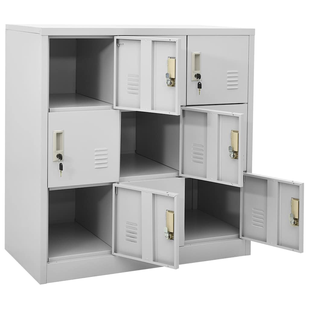 vidaXL Locker Cabinets 5 pcs Light Grey 90x45x92,5 cm Steel 6
