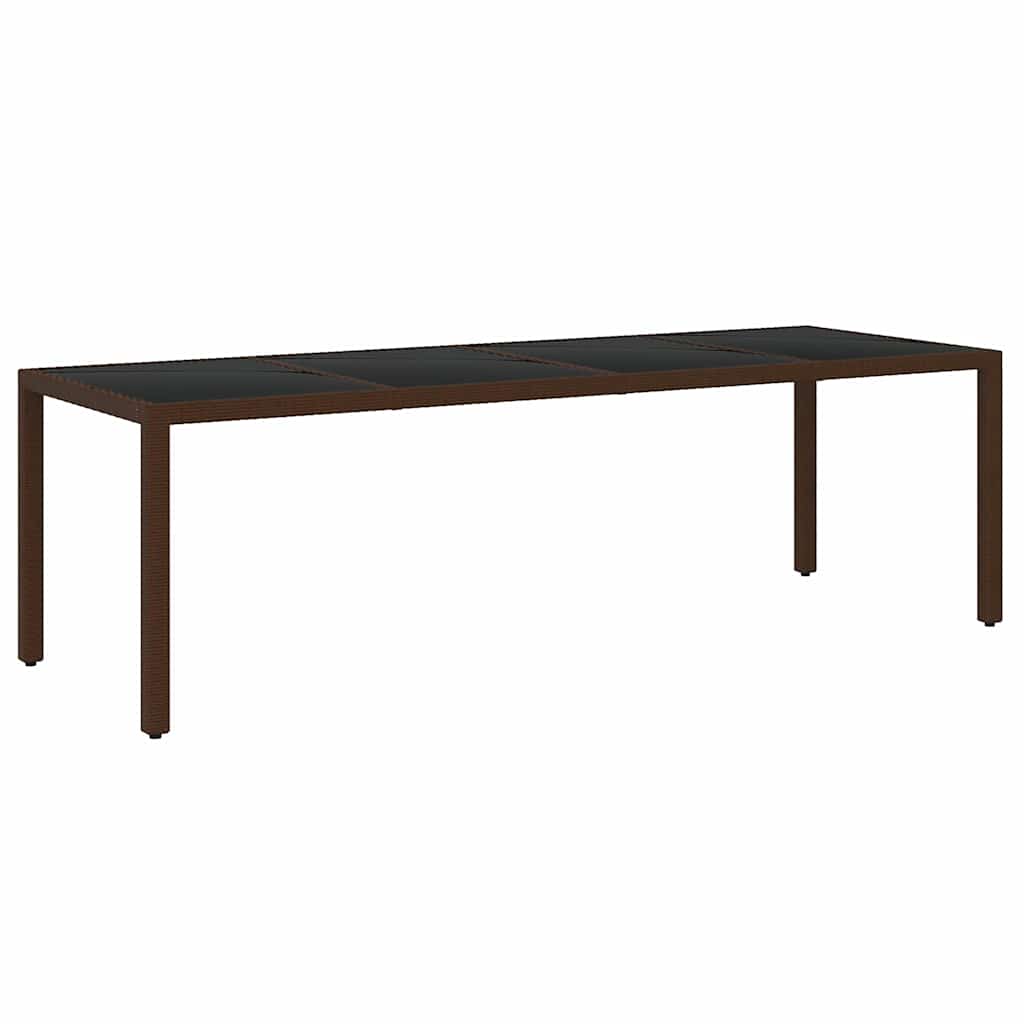 vidaXL 11 Piece Garden Dining Set Poly Rattan Brown 6