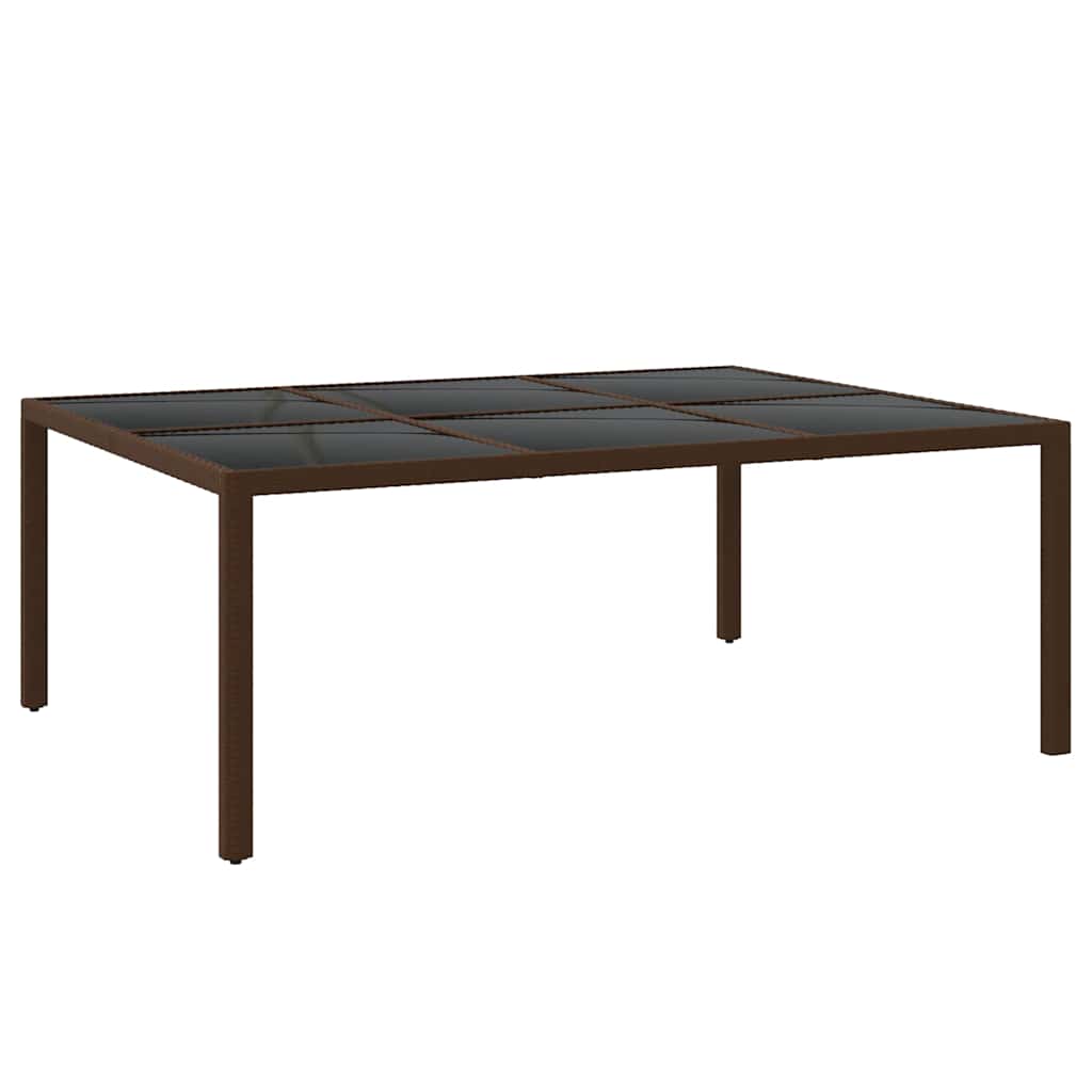 vidaXL 11 Piece Garden Dining Set Poly Rattan Brown 6