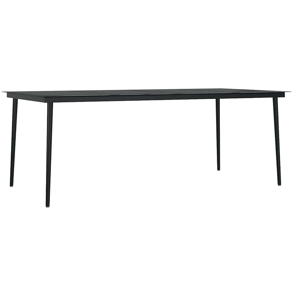 vidaXL 9 Piece Garden Dining Set Black 6