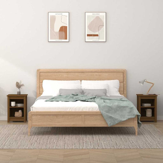 Bedside Cabinets 40x35x55 cm Solid Wood Pine Honey brown